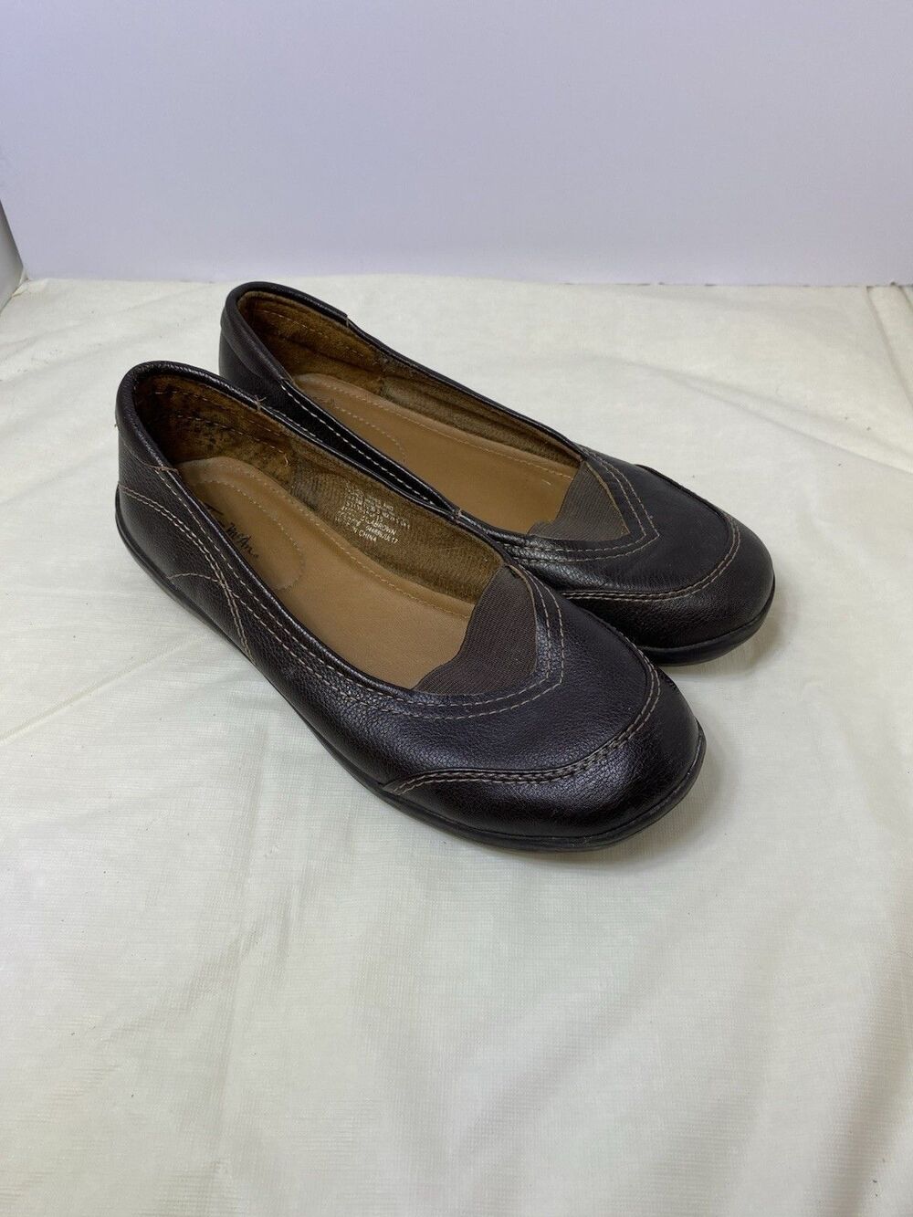 Thom McAn Loafer Shoes Women's Size 7.5 M Zala Brown Leather Upper